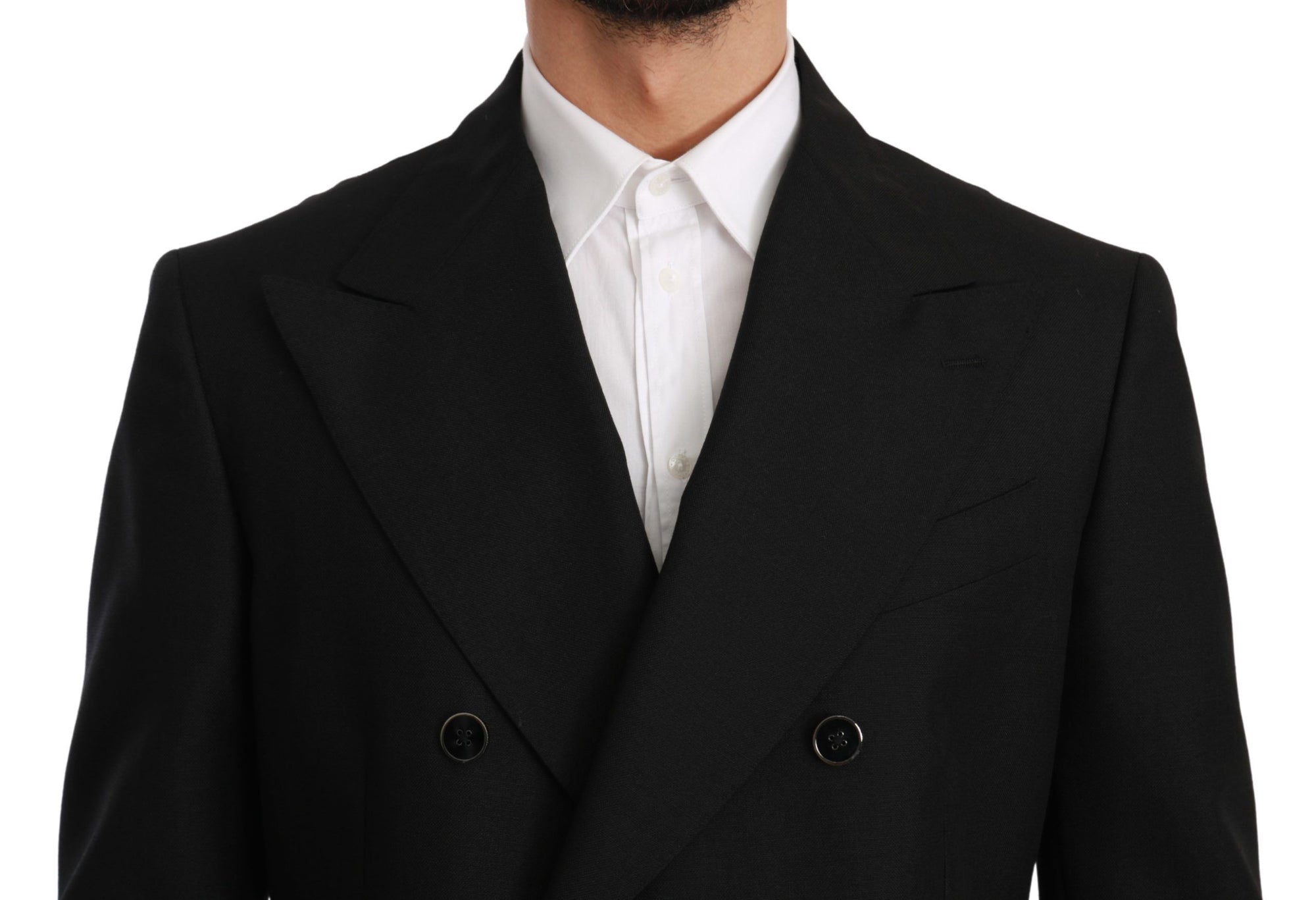 Dolce & Gabbana Black Slim Fit Jacket Coat Wool Blazer