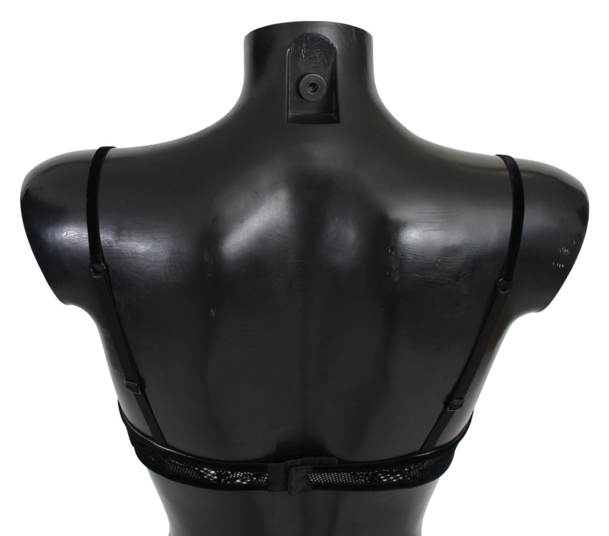 Ermanno Scervino Black Mesh Balconcino Bra Nylon  Underwear