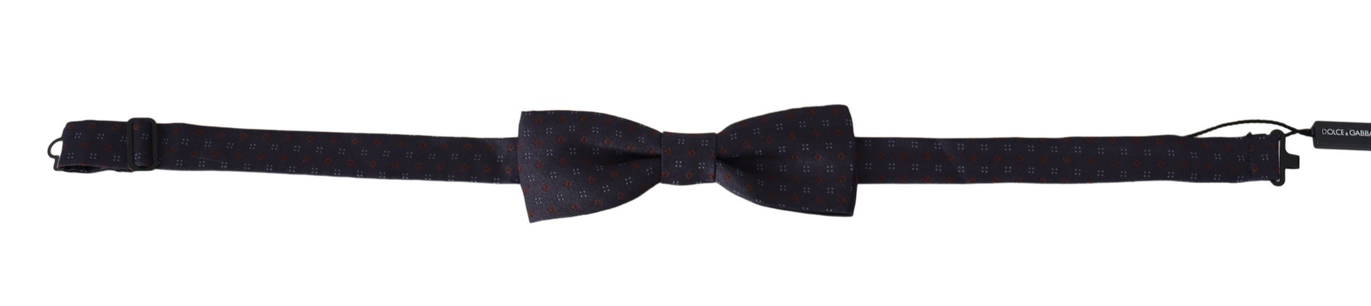 Dolce & Gabbana Gray Pattern Silk Adjustable Neck Papillon Bow Tie - Maison Luxe