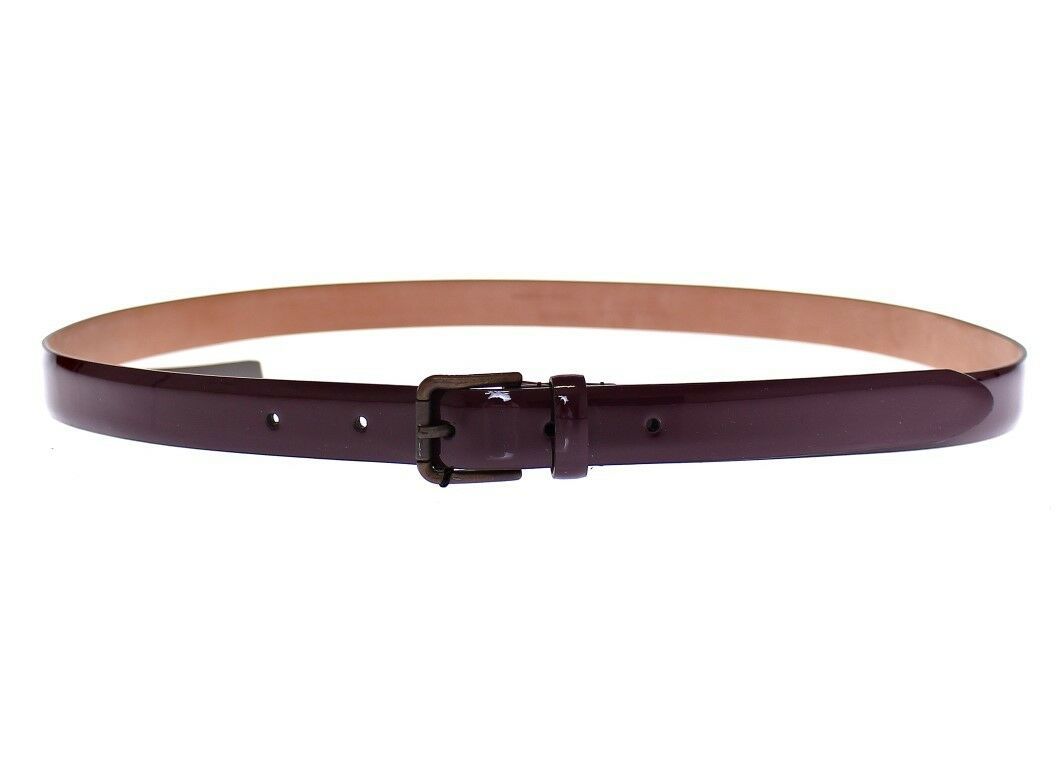 Dolce & Gabbana Purple Leather Logo Cintura Gürtel Belt - Maison Luxe