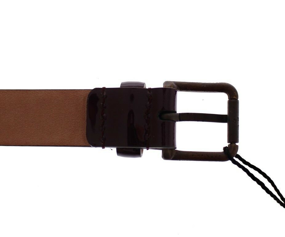Dolce & Gabbana Purple Leather Logo Cintura Gürtel Belt - Maison Luxe