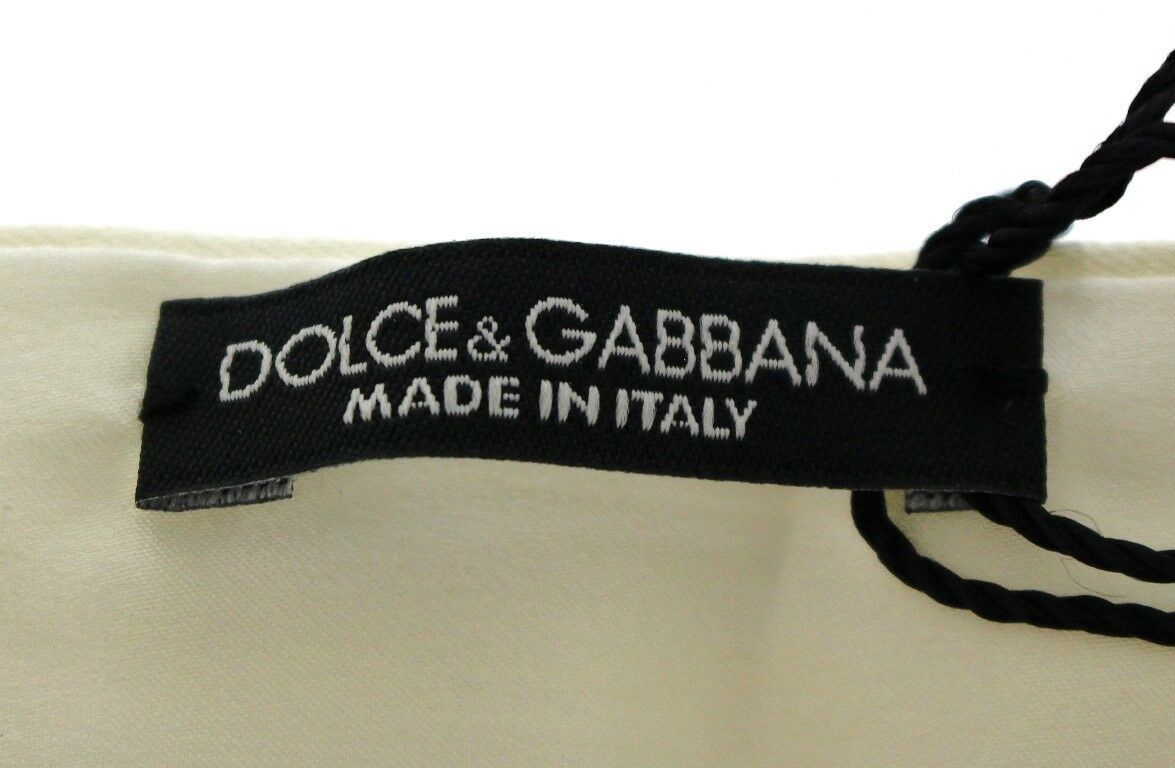 Dolce & Gabbana White Waist Silk Cummerbund Belt - Maison Luxe