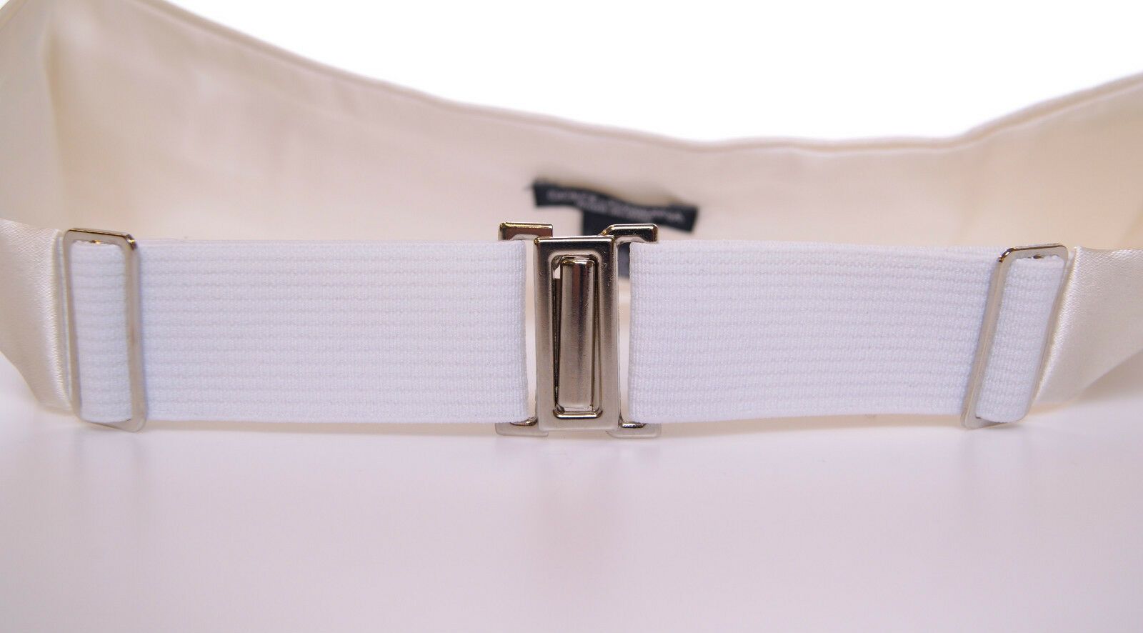 Dolce & Gabbana White Waist Tuxedo Smoking Belt Cummerbund - Maison Luxe