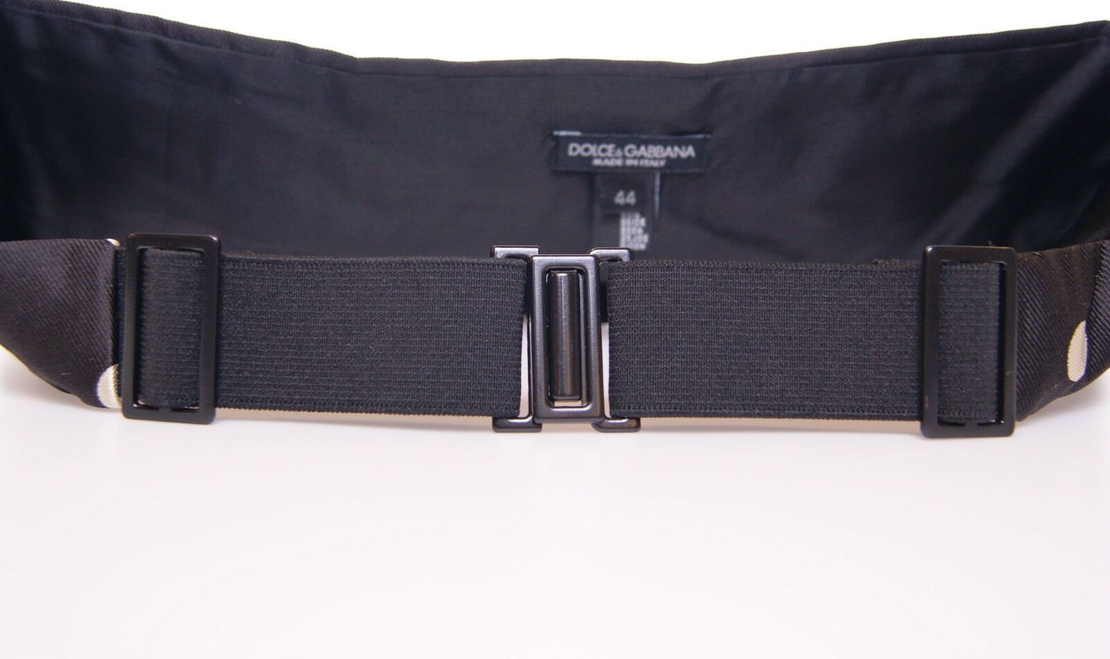 Dolce & Gabbana Black Waist Smoking Tuxedo Cummerbund Belt - Maison Luxe