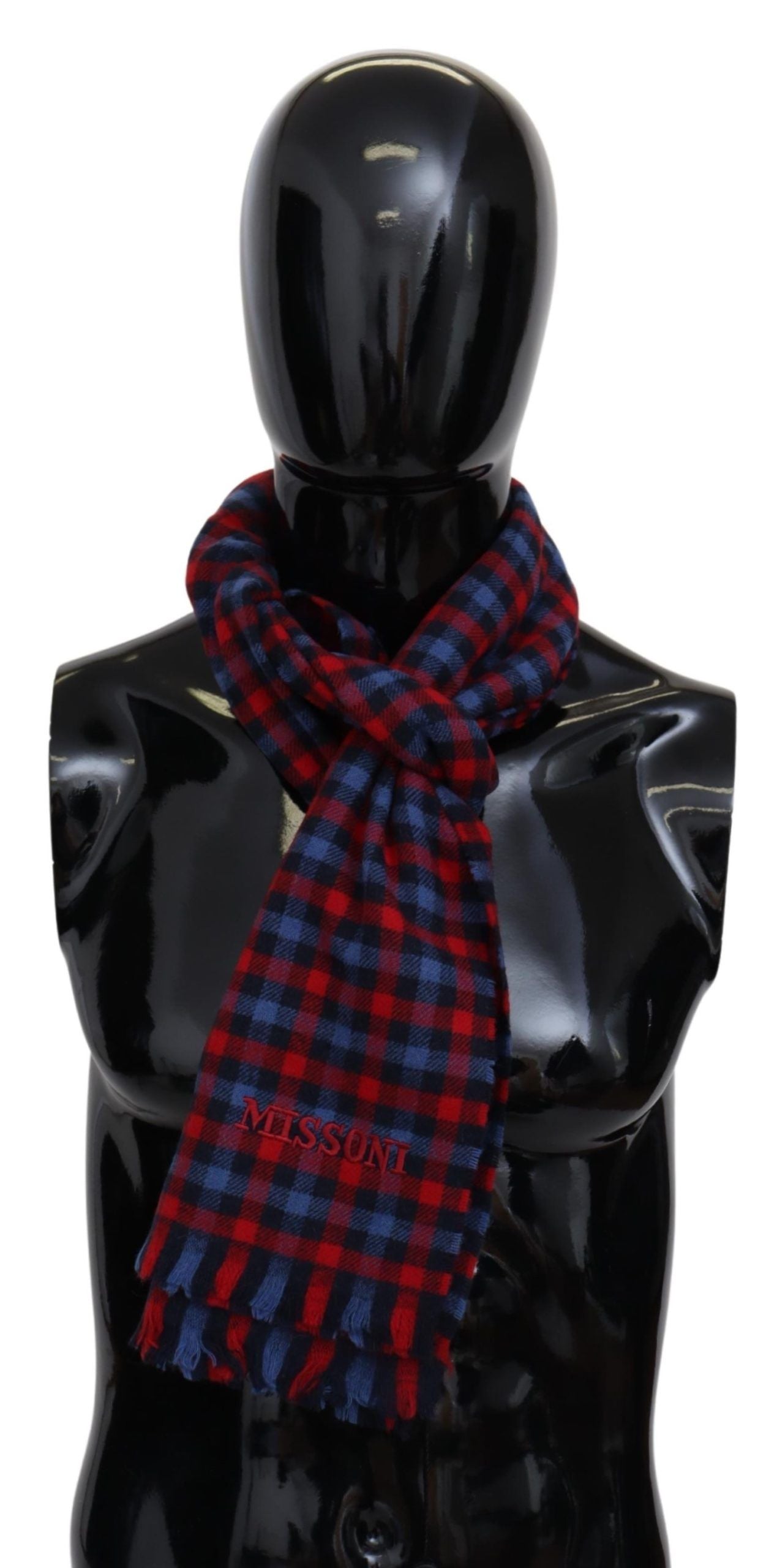 Missoni Multicolor Check Wool Unisex Neck Wrap Shawl - Maison Luxe