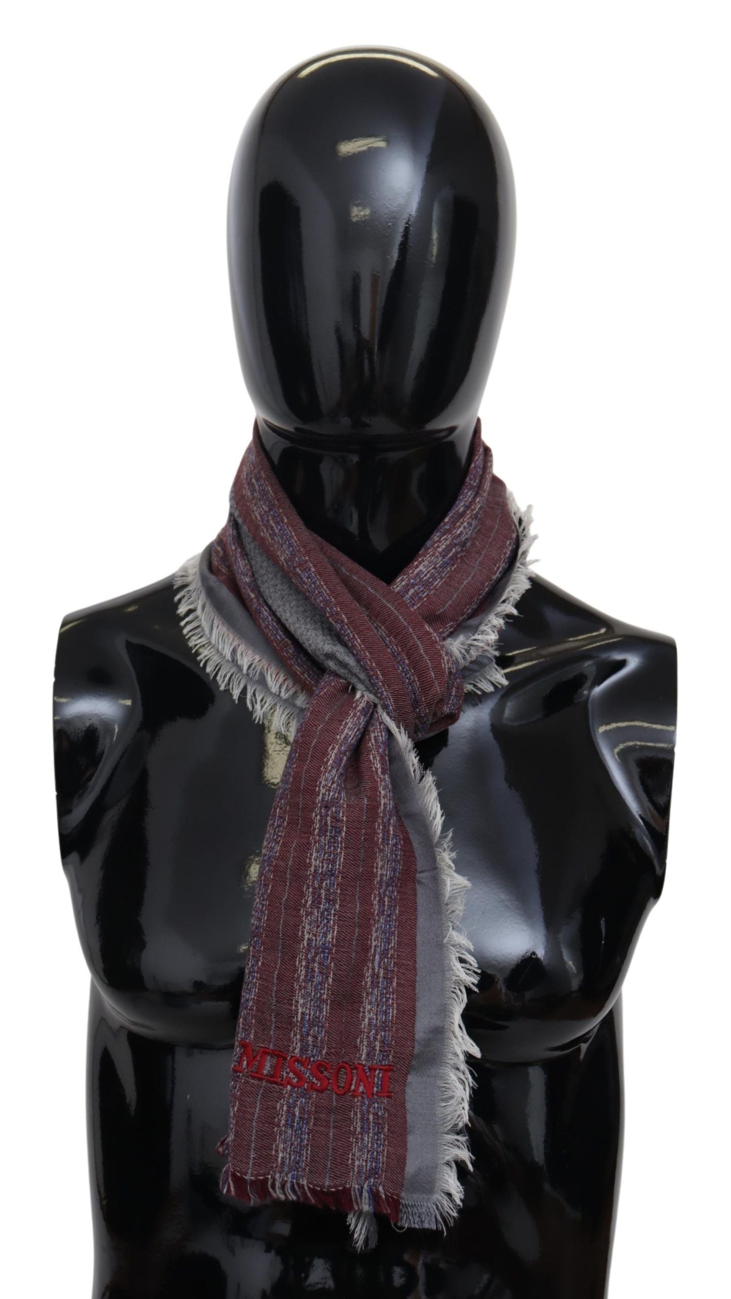 Missoni Multicolor Wool Striped Unisex Neck Wrap Shawl Scarf - Maison Luxe