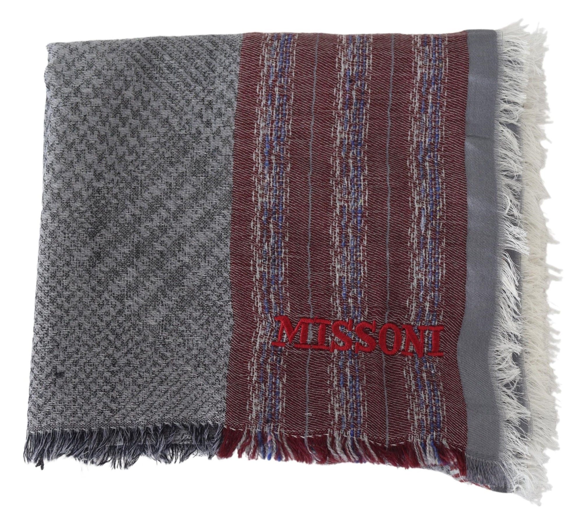 Missoni Multicolor Wool Striped Unisex Neck Wrap Shawl Scarf - Maison Luxe