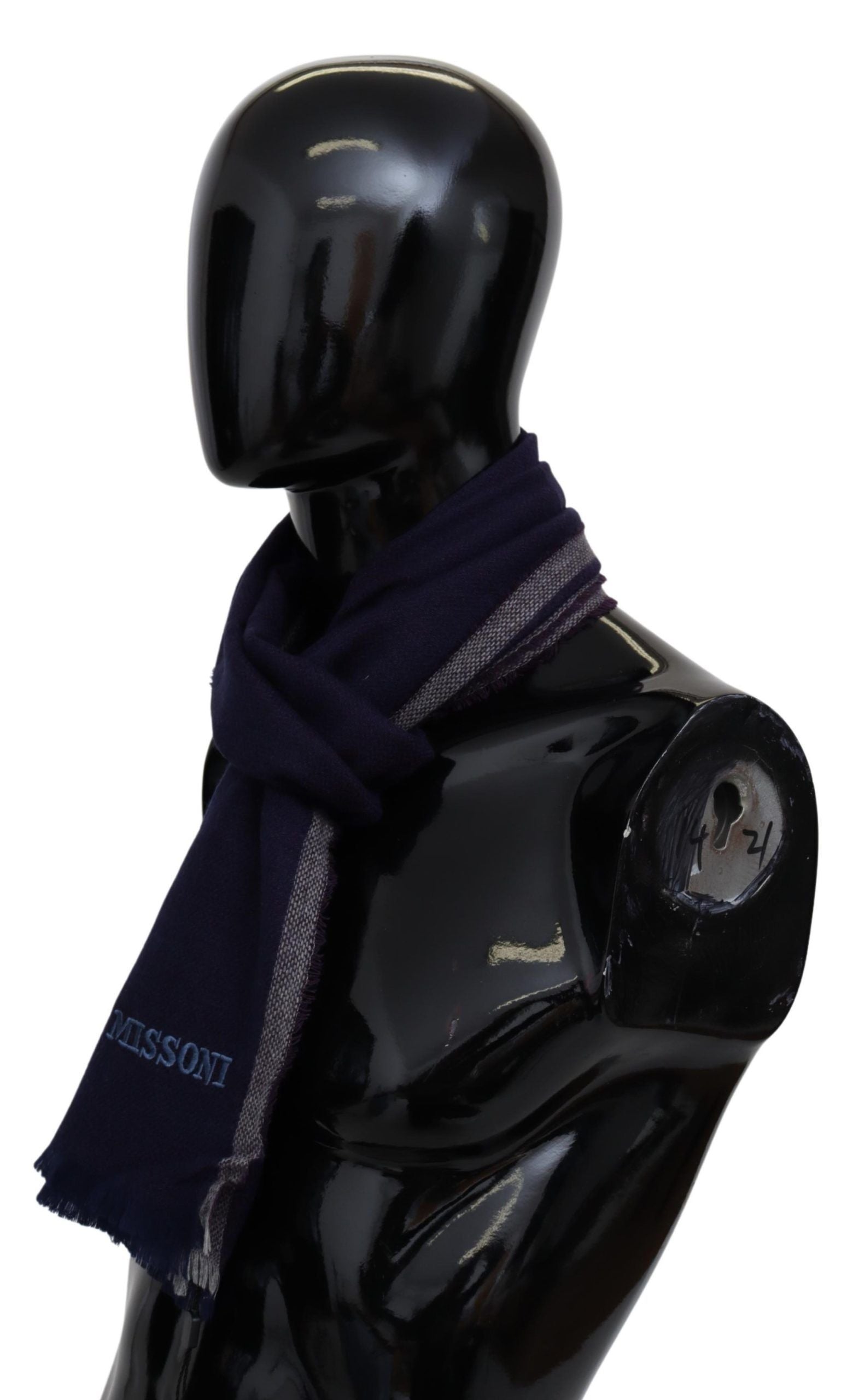 Missoni Multicolor Striped Wool Unisex Wrap Fringes Scarf - Maison Luxe