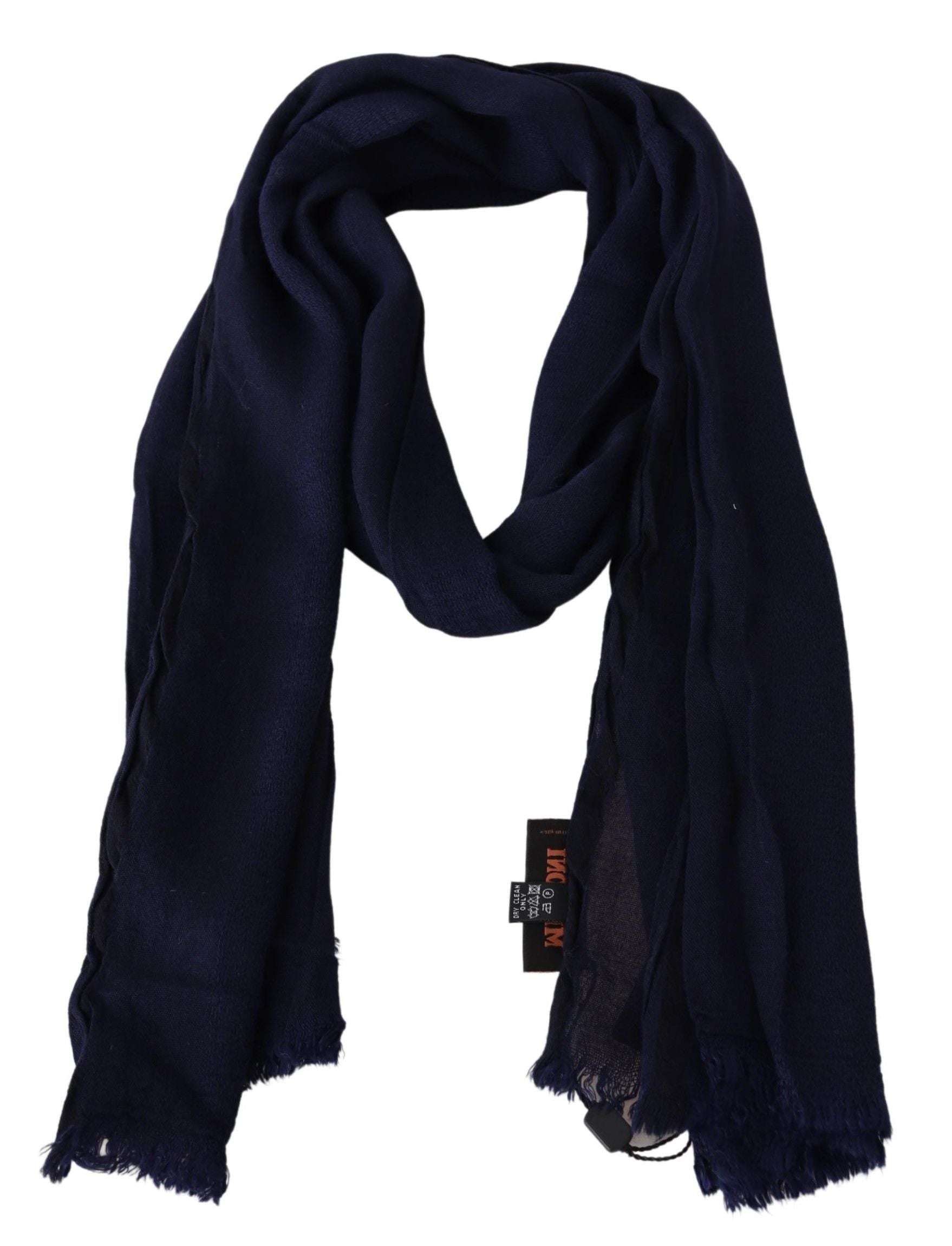 Missoni Blue Wool Knit Unisex Neck Wrap Scarf - Maison Luxe