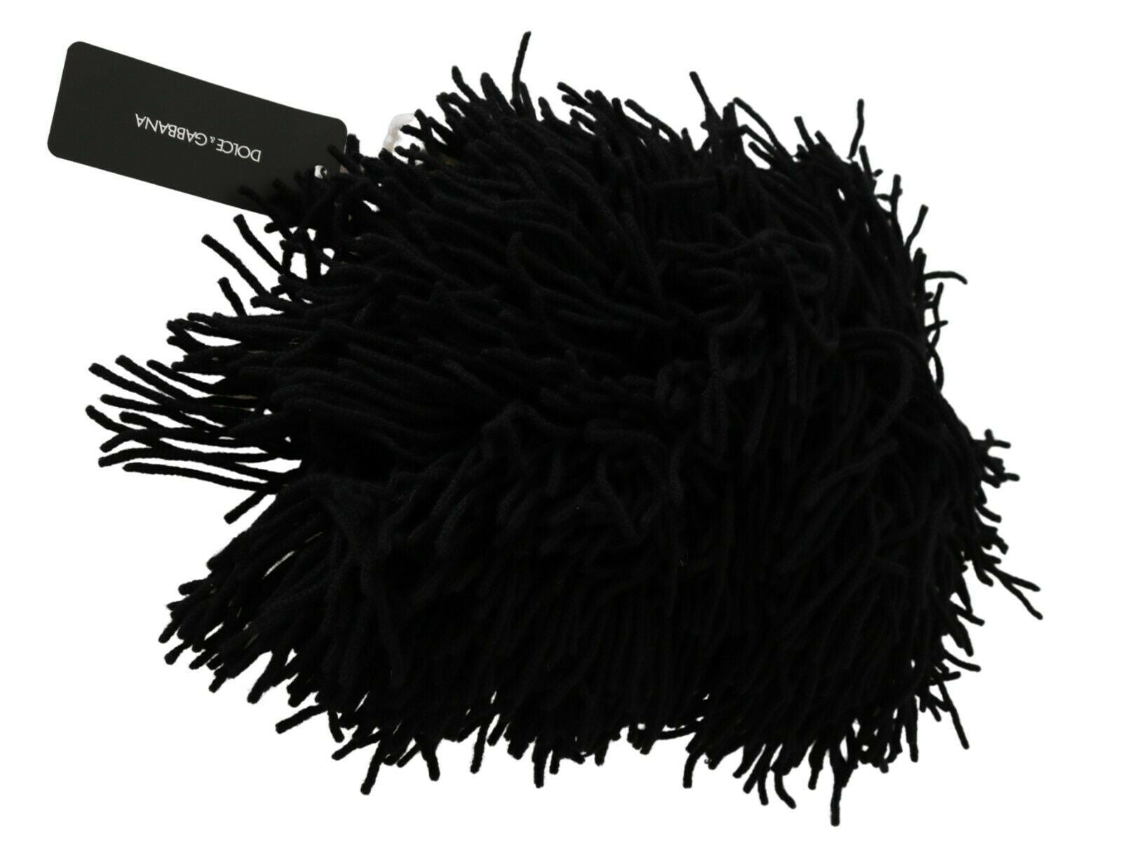 Dolce & Gabbana Black White Knitted Cashmere Animal Design Hat - Maison Luxe