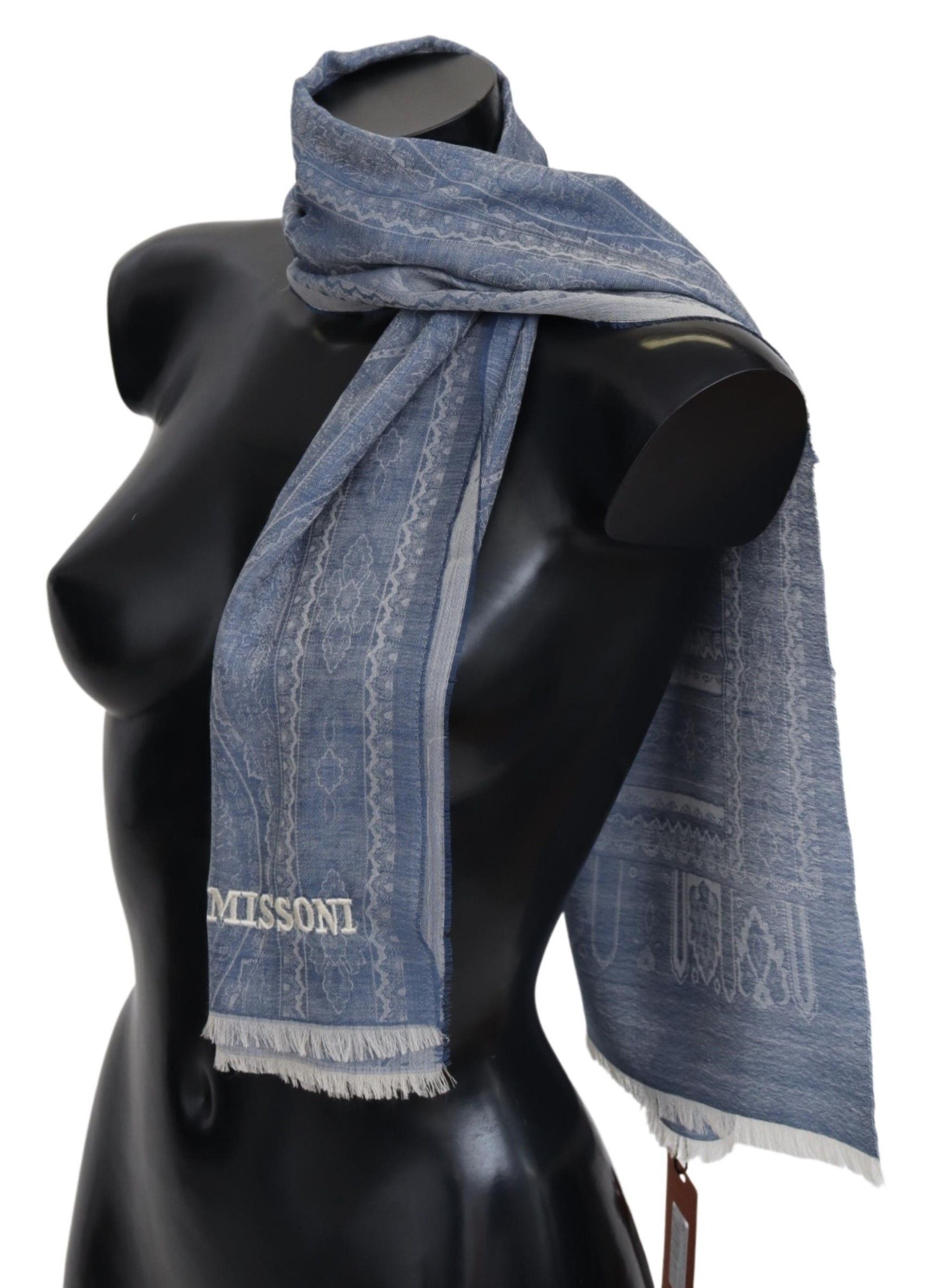 Missoni Elegant Cashmere Patterned Scarf - Maison Luxe