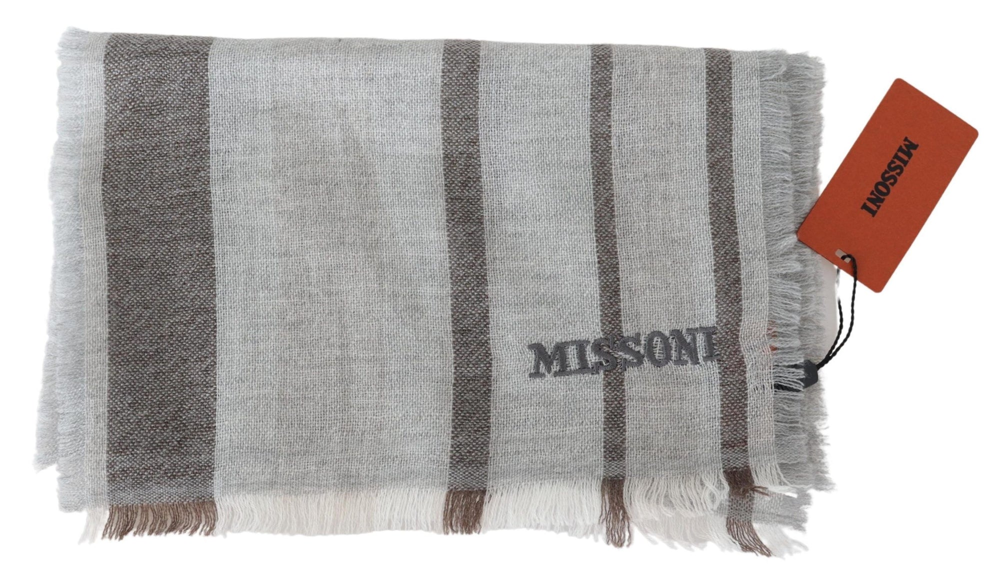 Missoni Multicolor Striped Wool Unisex Neck Wrap Scarf - Maison Luxe