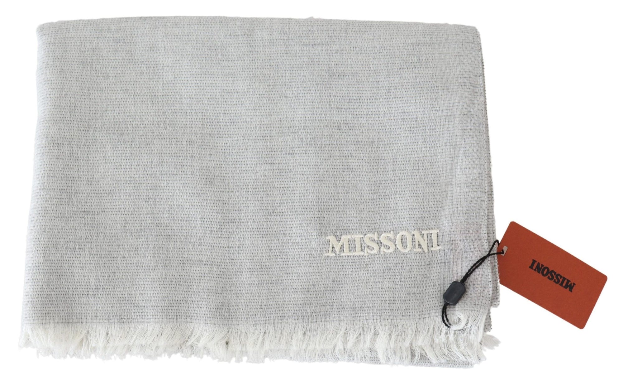 Missoni Gray Wool Knit Unisex Neck Wrap Scarf - Maison Luxe
