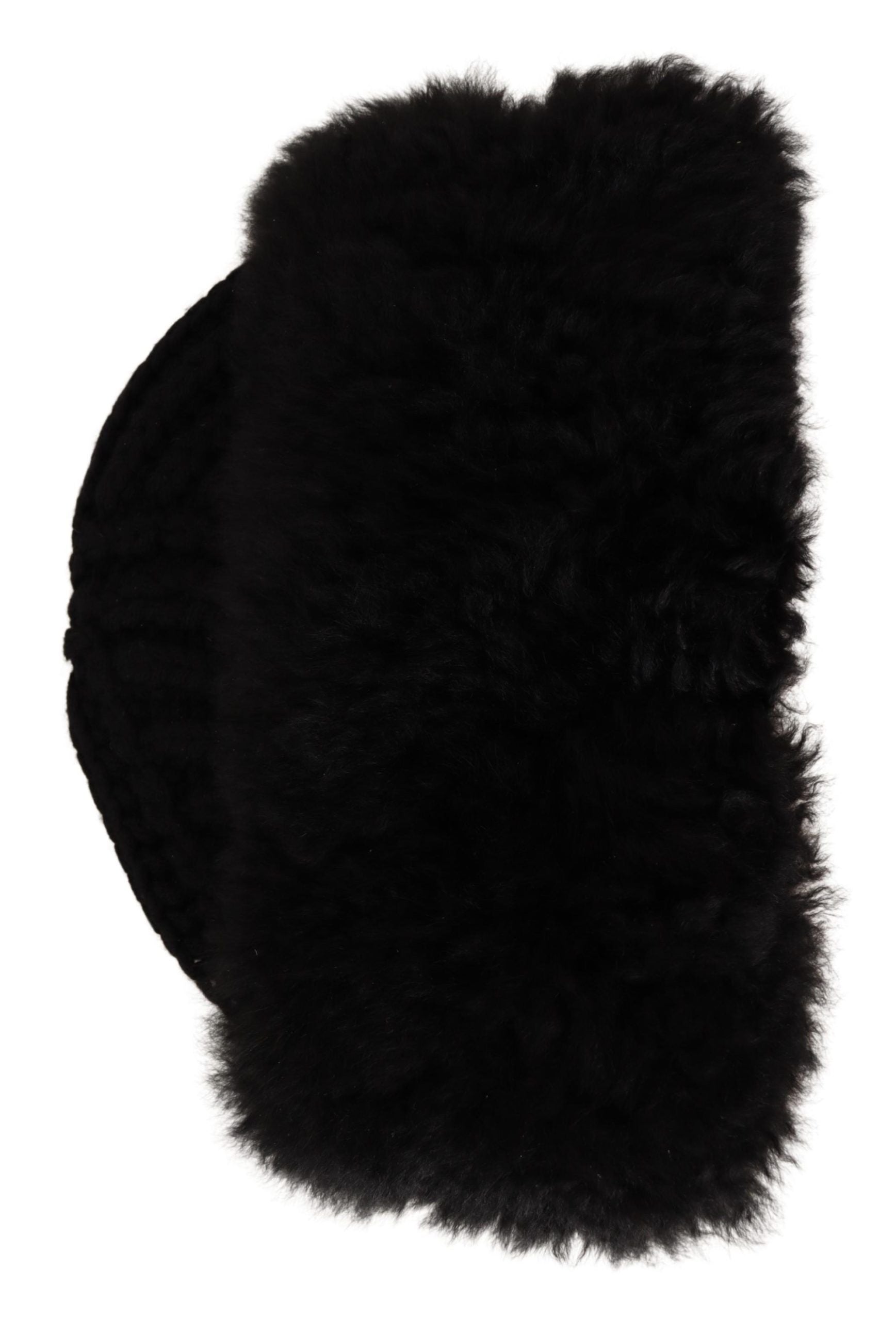Dolce & Gabbana Black Cashmere Fur Women Beanie Women Hat - Maison Luxe
