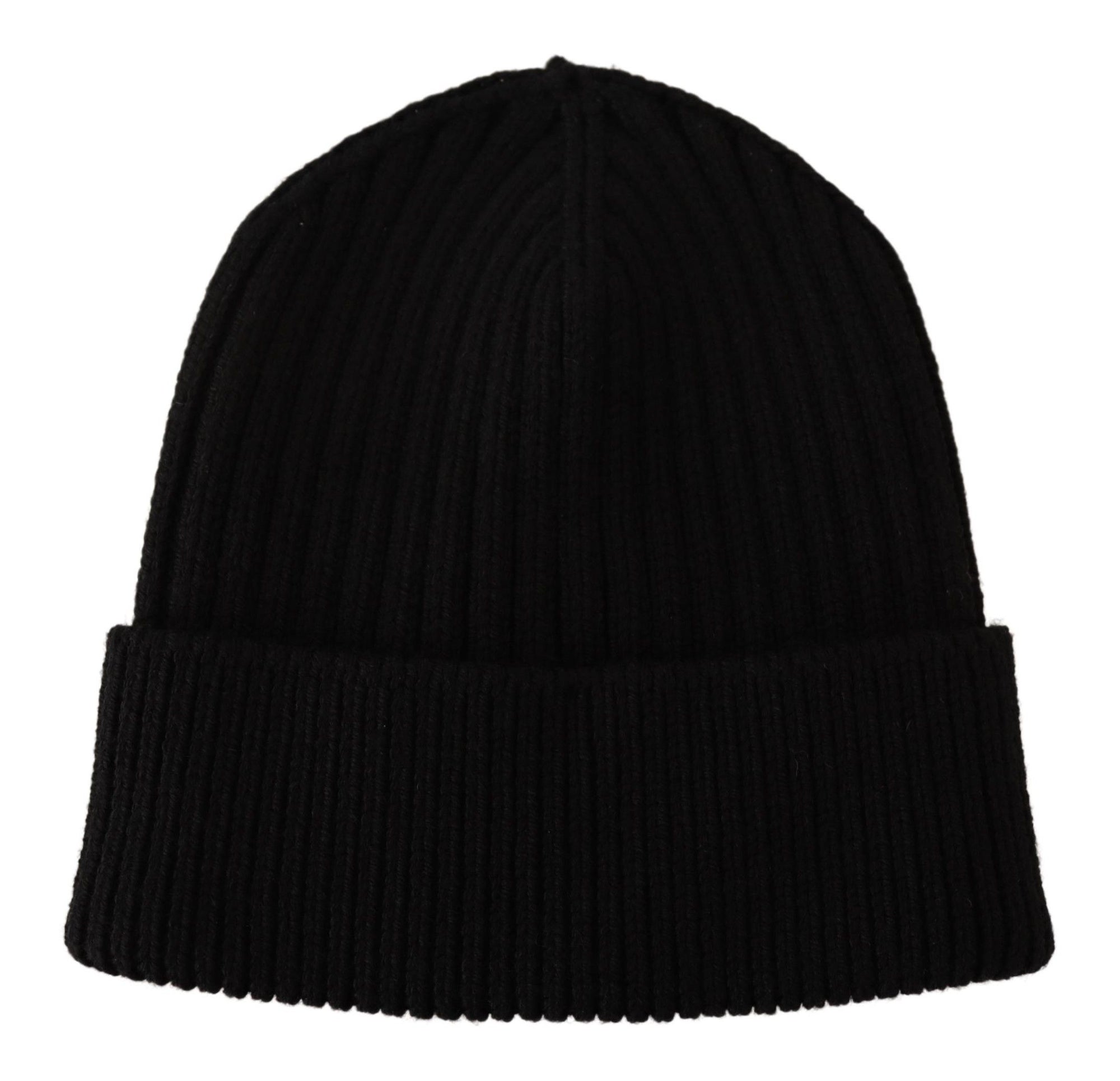 Dolce & Gabbana Black Wool Knit Women Winter Hat - Maison Luxe