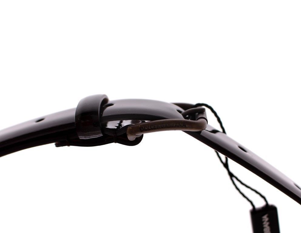 Dolce & Gabbana Brown Leather Logo Belt Cintura Belt - Maison Luxe