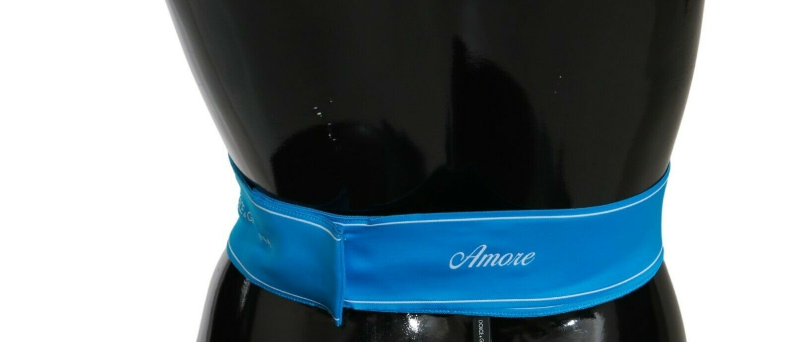 Dolce & Gabbana Blue Waist Ribbon Wide Bow Belt - Maison Luxe