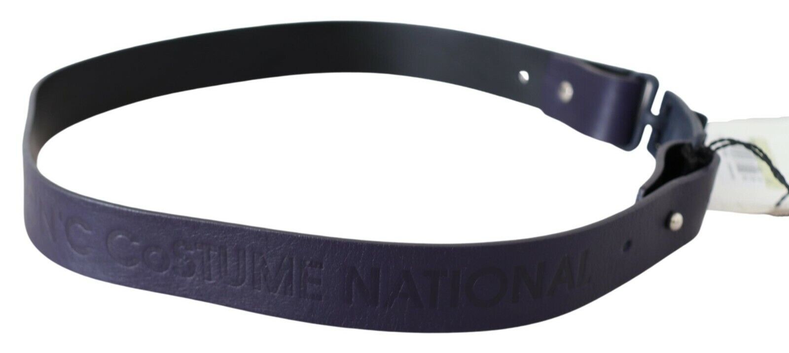 Costume National Black Leather Normal Logo Buckle Waist Belt - Maison Luxe