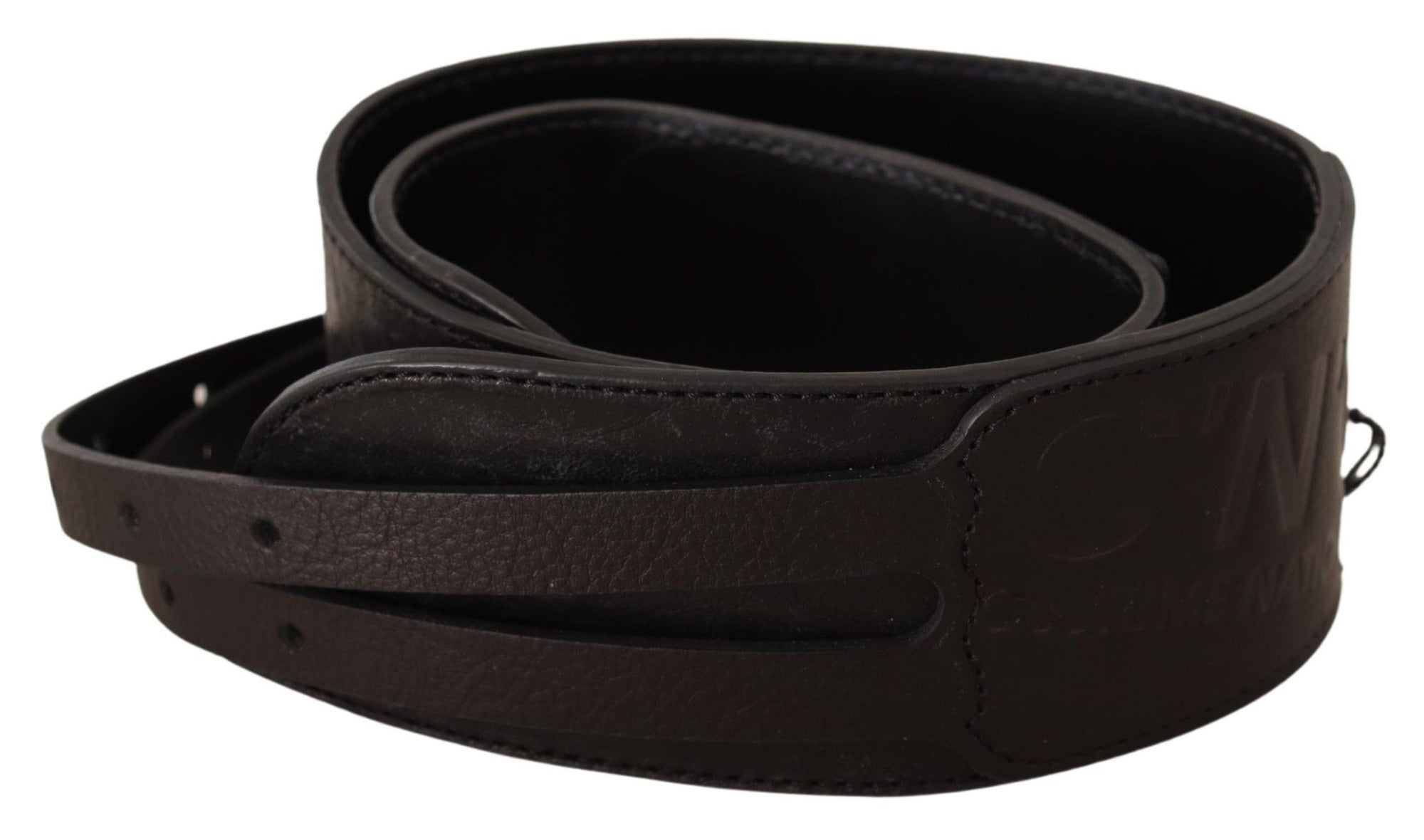 Costume National Dark Brown Leather Double Buckle Belt - Maison Luxe