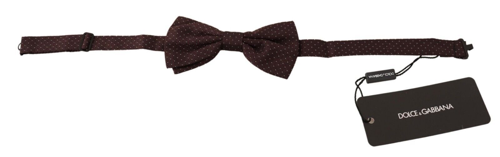Dolce & Gabbana Brown Dotted Silk Adjustable Neck Papillon Bow Tie - Maison Luxe