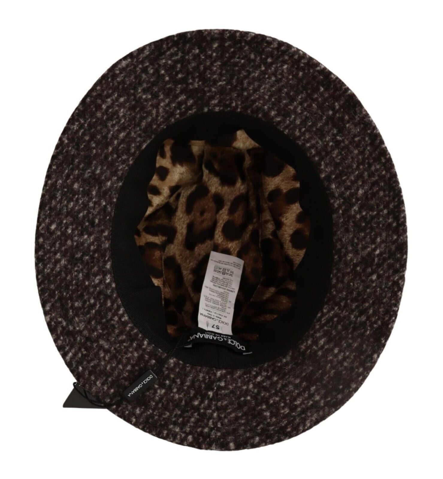 Dolce & Gabbana Gray Melange Blended Textured Tweed Hat - Maison Luxe