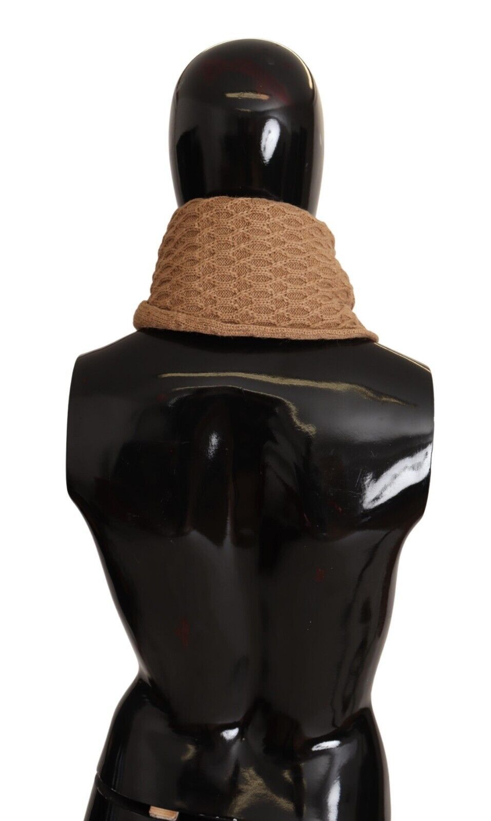 Dolce & Gabbana Dark Brown Wrap Shawl Knitted Camel Scarf - Maison Luxe