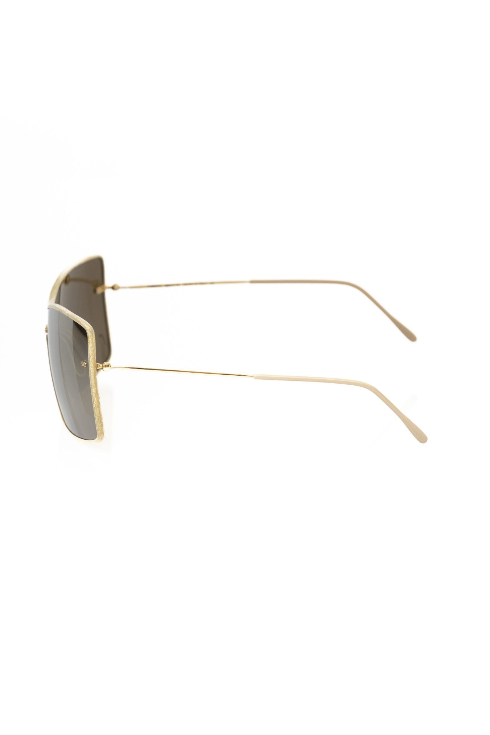 Frankie Morello Gold Metallic Fiber Women's Sunglass