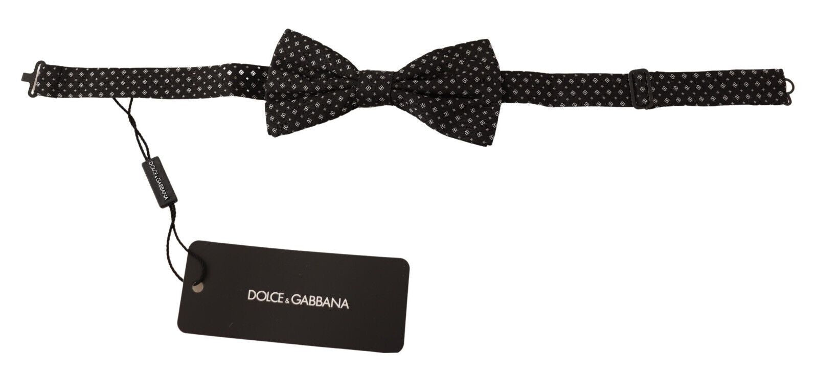 Dolce & Gabbana Black 100% Silk Adjustable Neck Papillon Tie - Maison Luxe