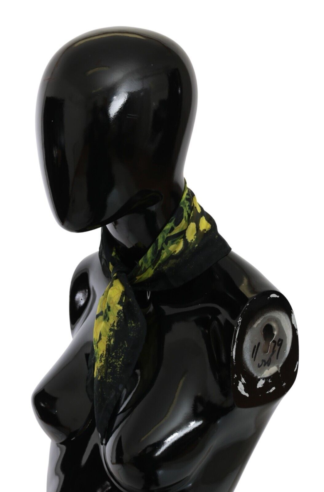 GF Ferre Black Yellow Floral Wrap Shawl Foulard Scarf - Maison Luxe