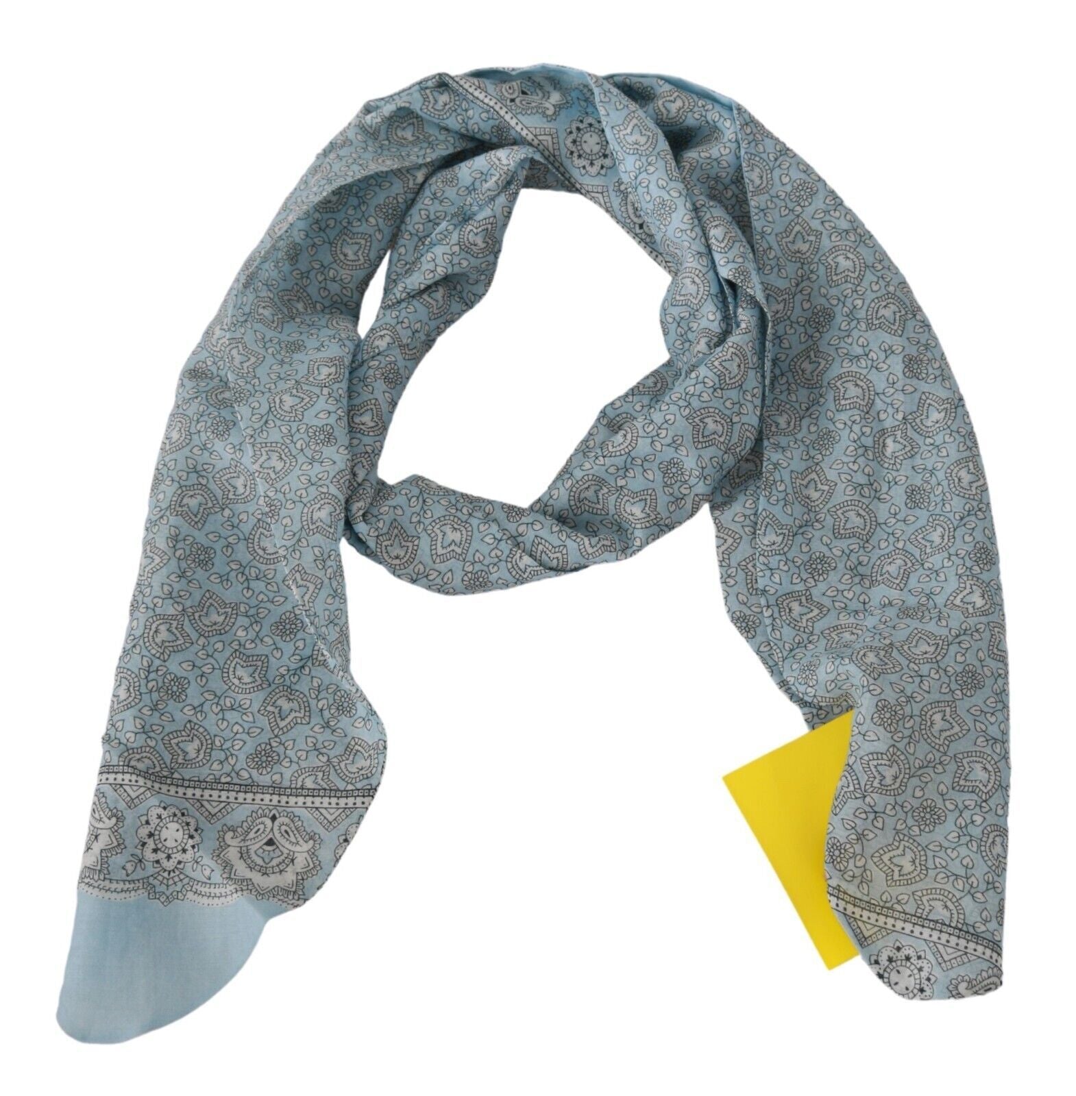 Ermanno Scervino Light Blue Bandana Wrap Shawl Foulard Scarf - Maison Luxe
