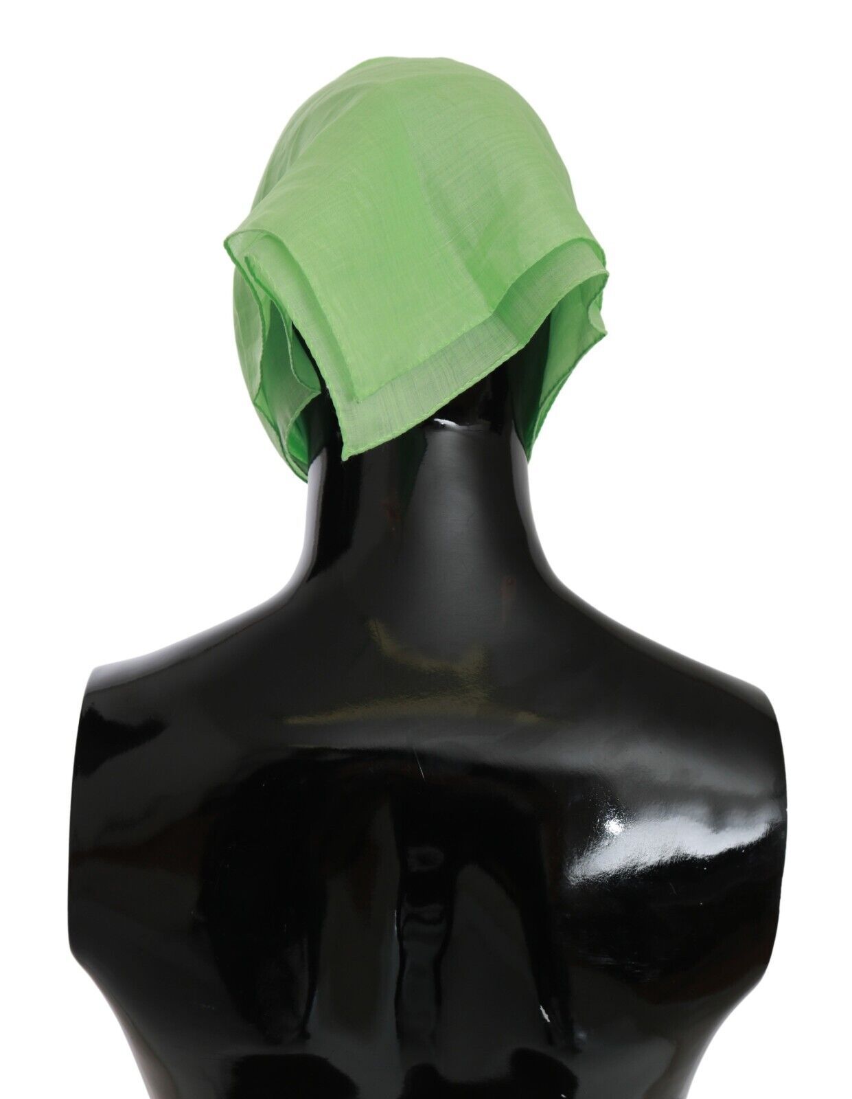 Versace Apple Green Linen Square Foulard Head Wrap Scarf - Maison Luxe