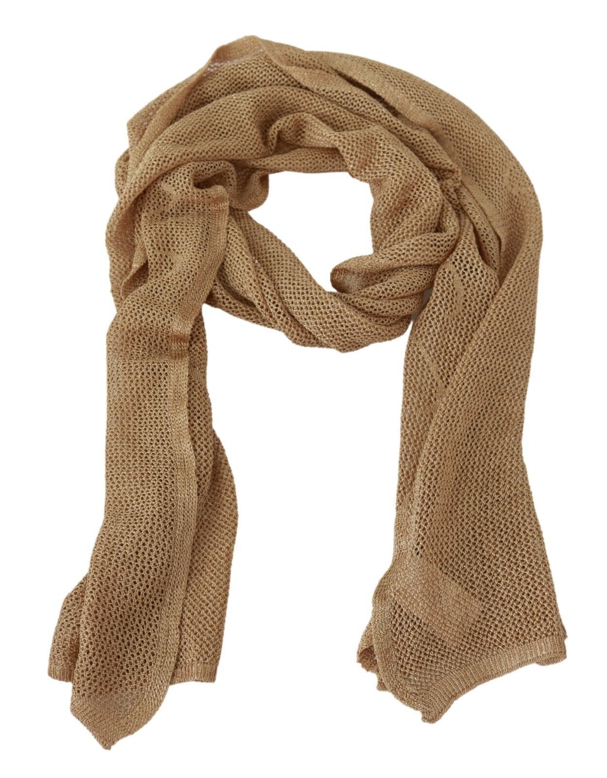 GF Ferre Brown Neck Wrap Winter Shawl Foulard Scarf - Maison Luxe