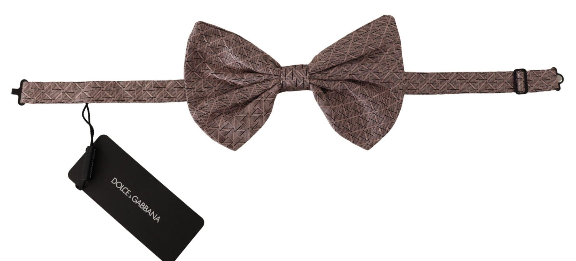 Dolce & Gabbana Gray Fantasy Print Adjustable Neck Papillon Bow Tie - Maison Luxe