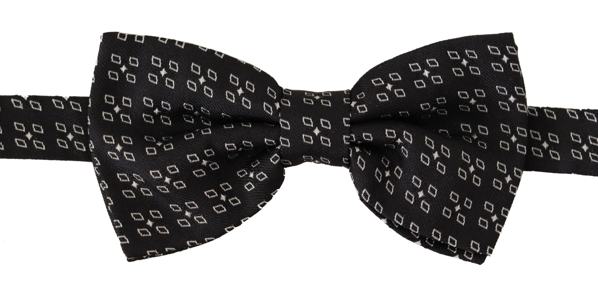 Dolce & Gabbana Black White Polka Dot 100% Silk Neck Papillon Tie - Maison Luxe