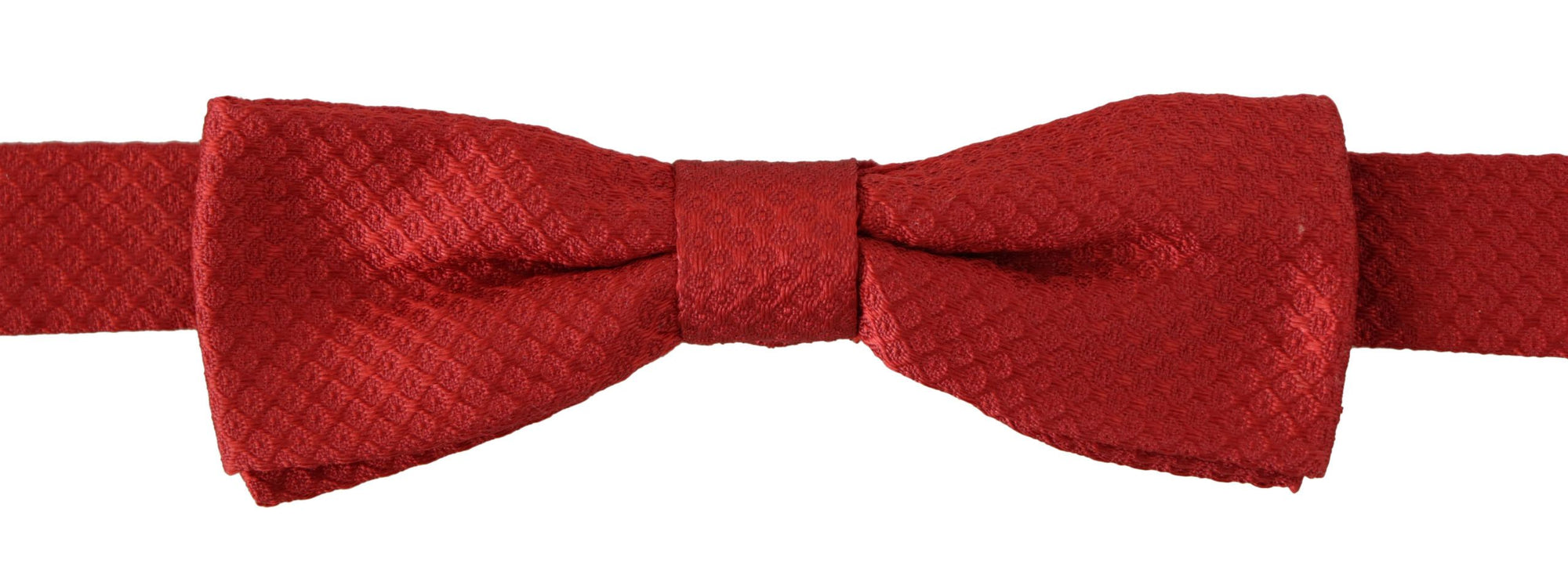 Dolce & Gabbana Red 100% Silk Adjustable Neck Papillon Tie - Maison Luxe