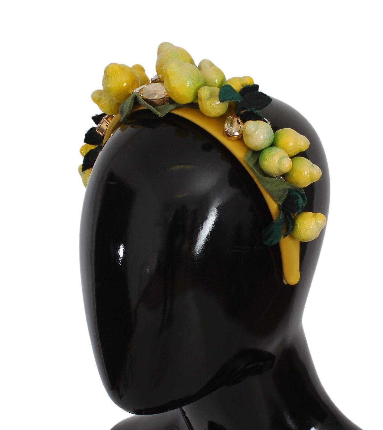 Dolce & Gabbana Yellow Lemons Sicily Crystal Diadem Tiara Headband - Maison Luxe