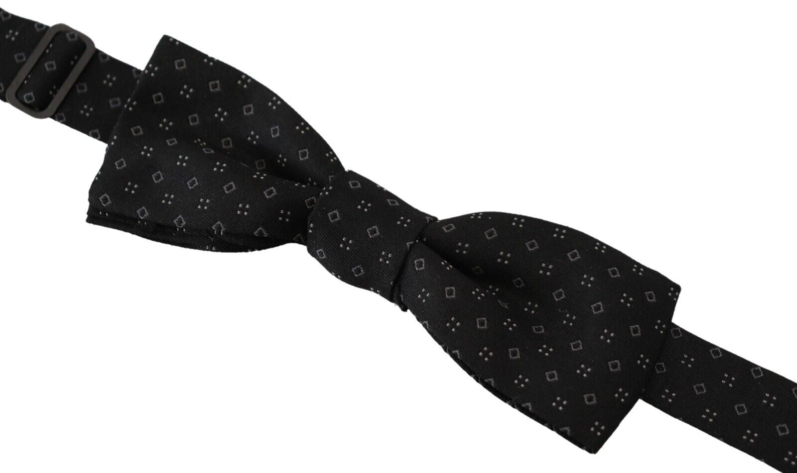 Dolce & Gabbana Black Silk Patterned Necktie Men Accessory Bow Tie - Maison Luxe
