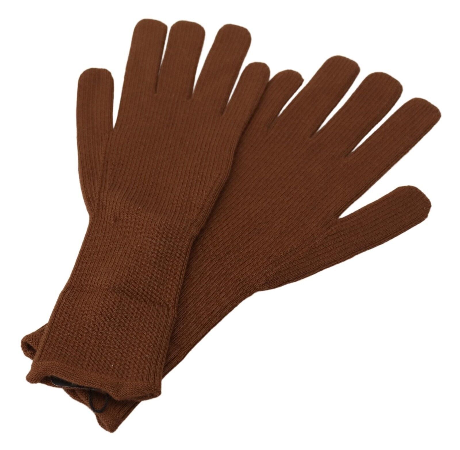Dolce & Gabbana Brown Cashmere Knitted Hands Mitten Mens Gloves - Maison Luxe