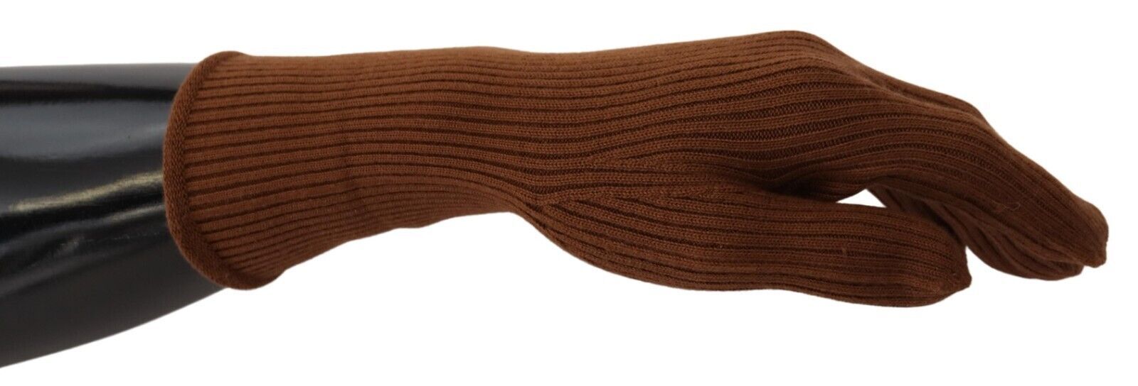 Dolce & Gabbana Brown Cashmere Knitted Hands Mitten Mens Gloves - Maison Luxe