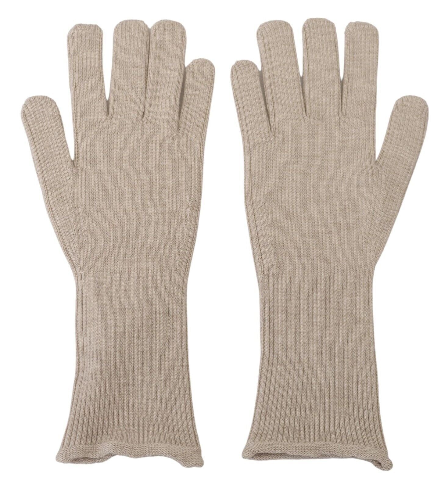 Dolce & Gabbana Ivory Cashmere Silk Hands Mitten Mens Gloves - Maison Luxe