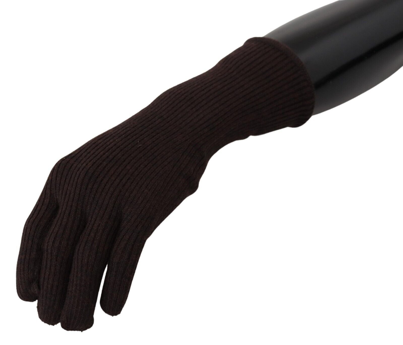 Dolce & Gabbana Brown Cashmere Silk Hands Mitten Mens Gloves - Maison Luxe