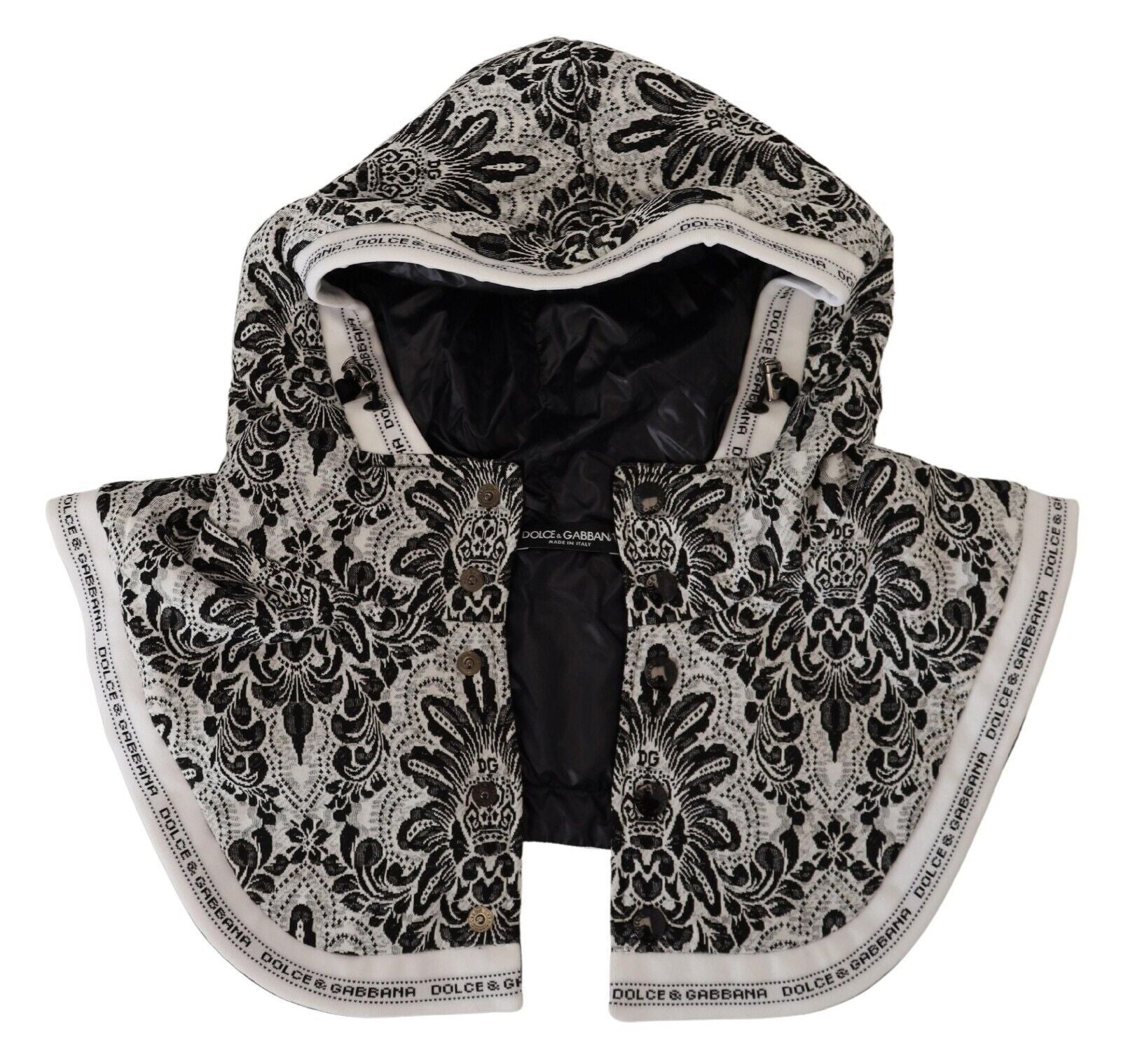 Dolce & Gabbana White Floral Whole Head Wrap One Size Cotton Hat - Maison Luxe