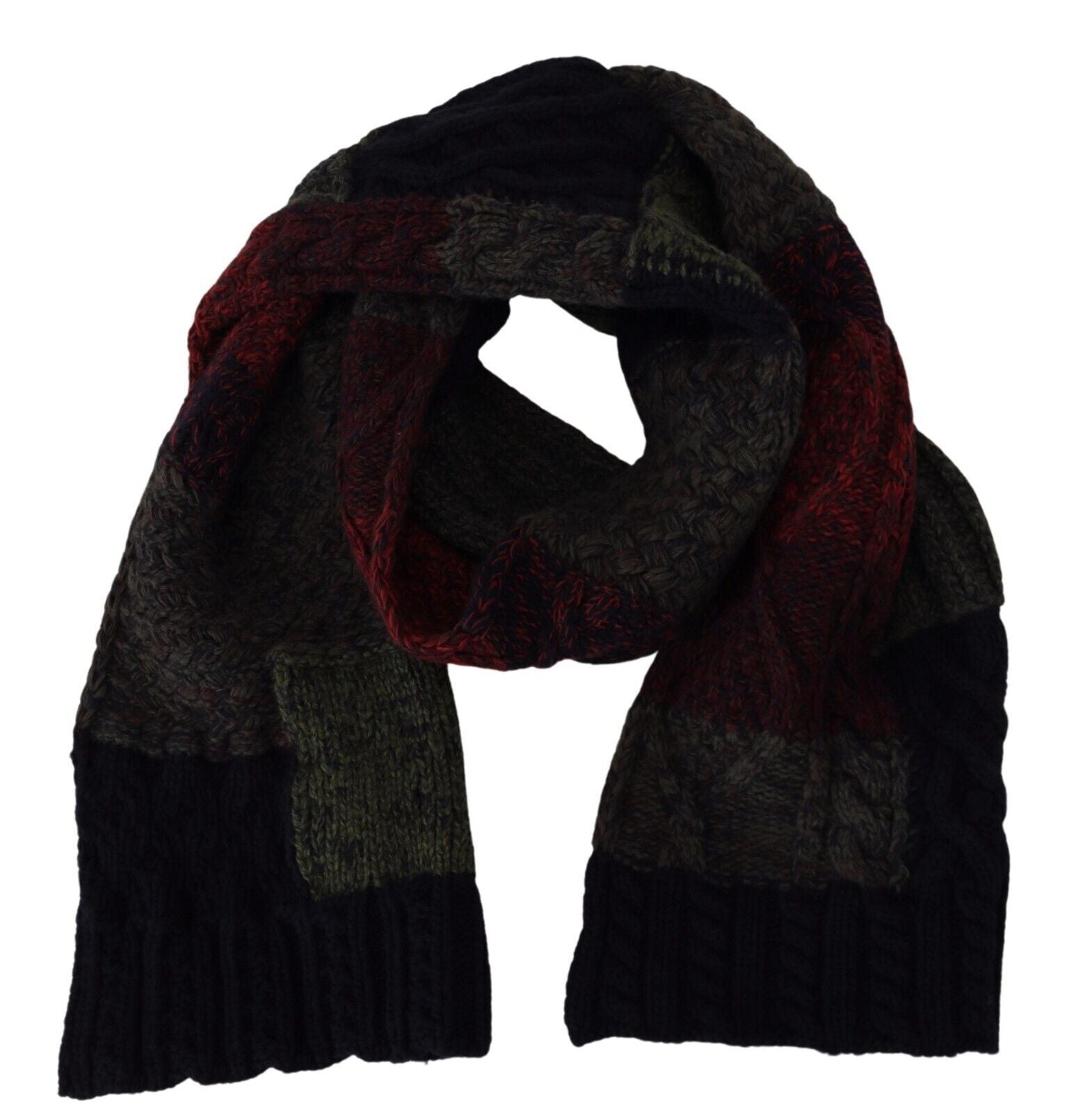 Dolce & Gabbana Multicolor Knitted Men Neck Wrap Shawl Scarf - Maison Luxe