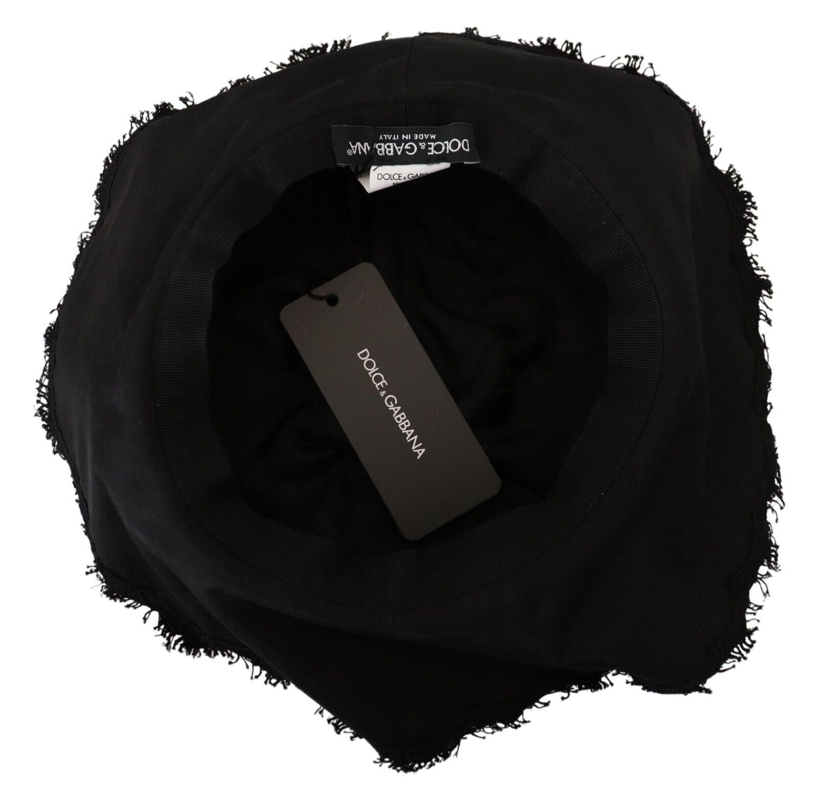Dolce & Gabbana Black Cotton Wide Brim Shade Hat - Maison Luxe