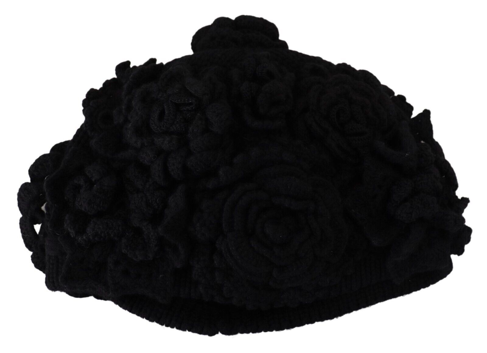 Dolce & Gabbana Black Wool Knit Winter Beanie Hat - Maison Luxe