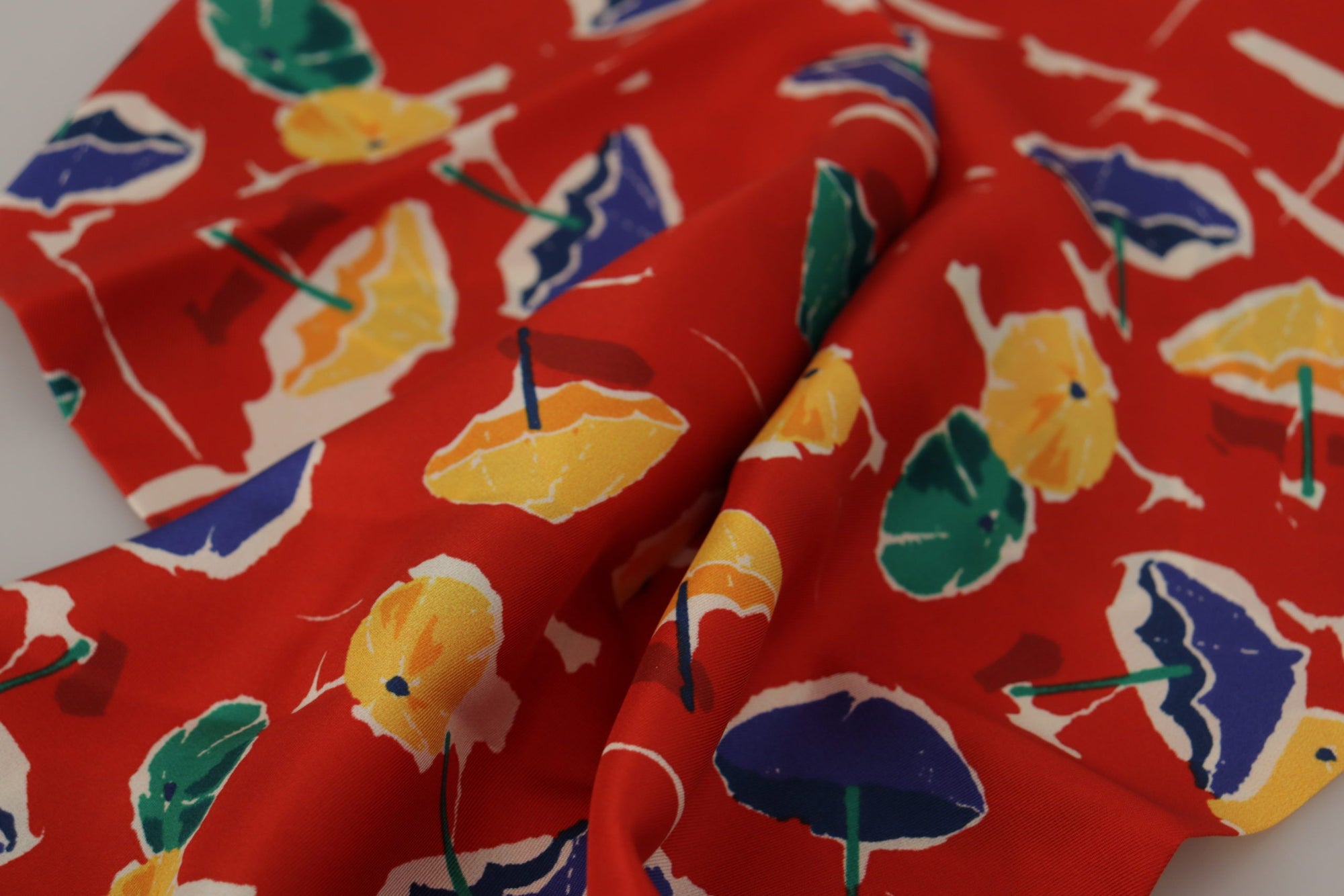 Dolce & Gabbana Multicolor DG Umbrellas Print Shawl Fringe Scarf - Maison Luxe