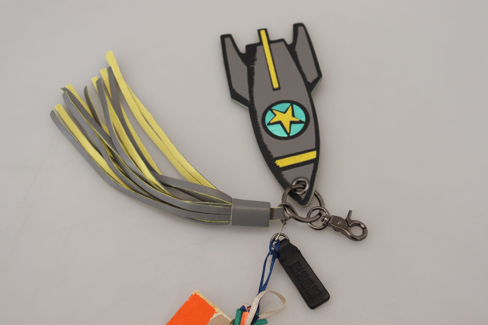MSGM Multicolor Rocket Ship Silver Tone Metal Keychain - Maison Luxe