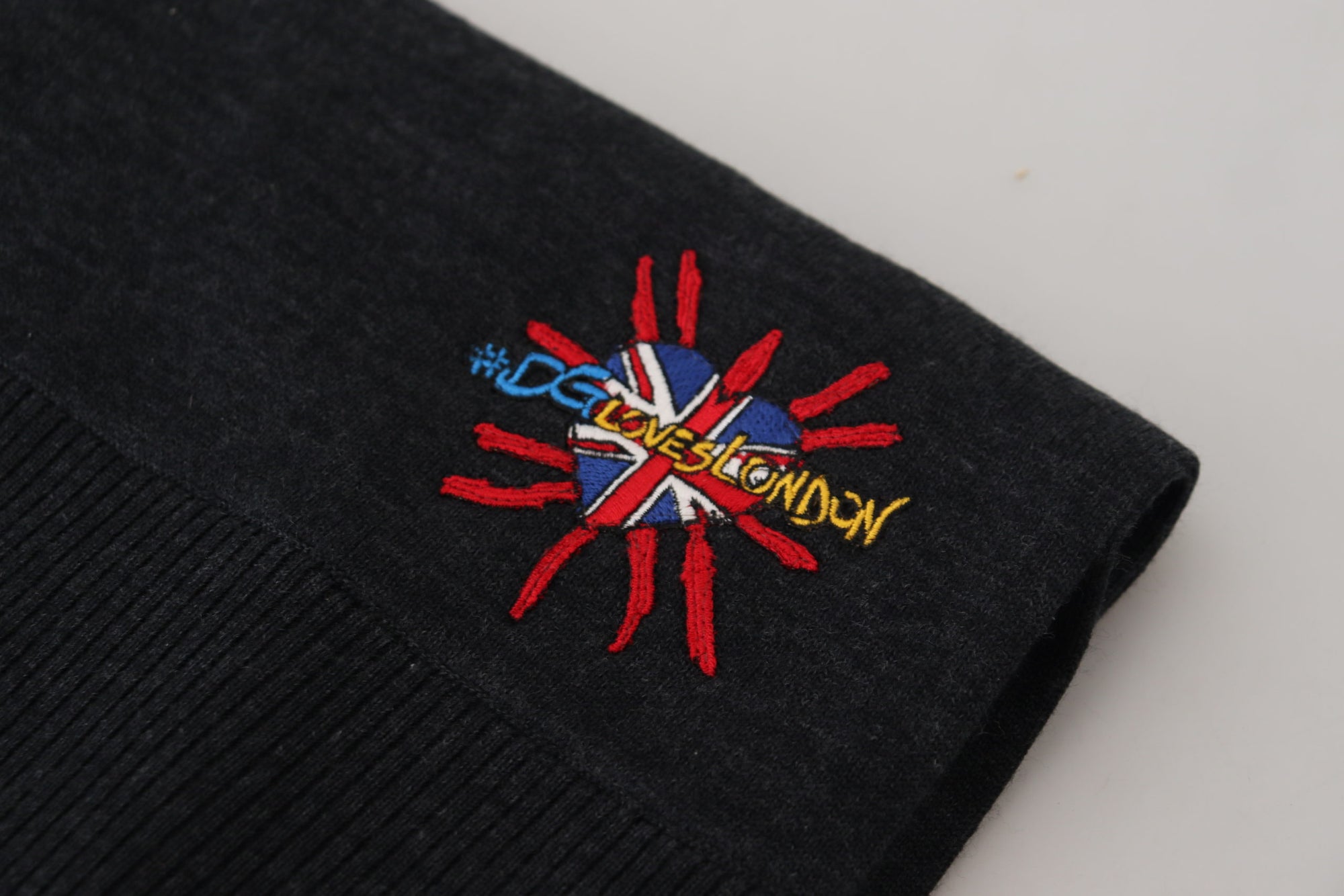 Dolce & Gabbana Black Sacred Heart #DGLovesLondon Wrap Scarf - Maison Luxe