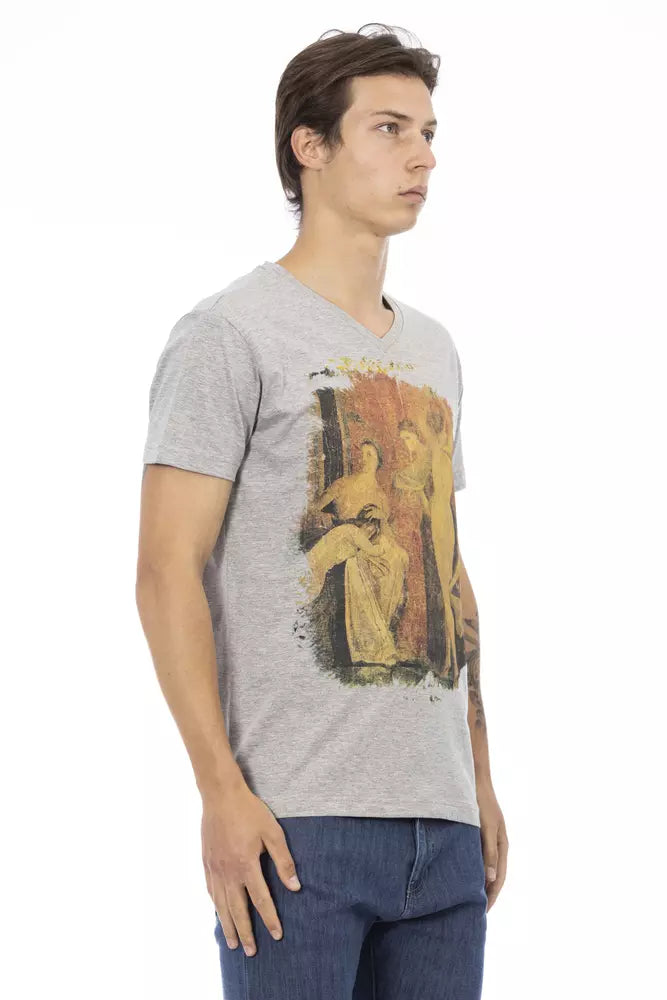 Trussardi Action Gray Cotton Men's T-Shirt