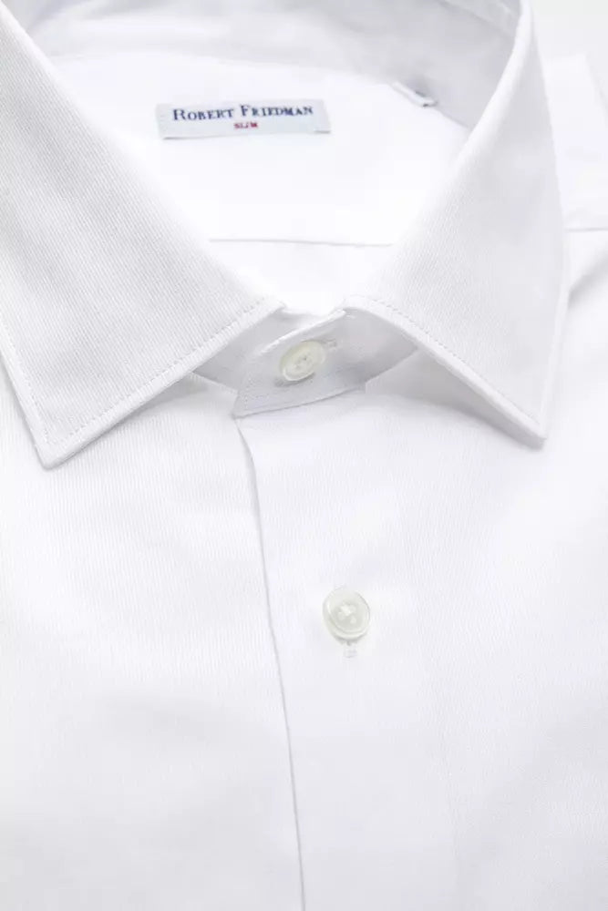 Robert Friedman White Cotton Men's Shirt